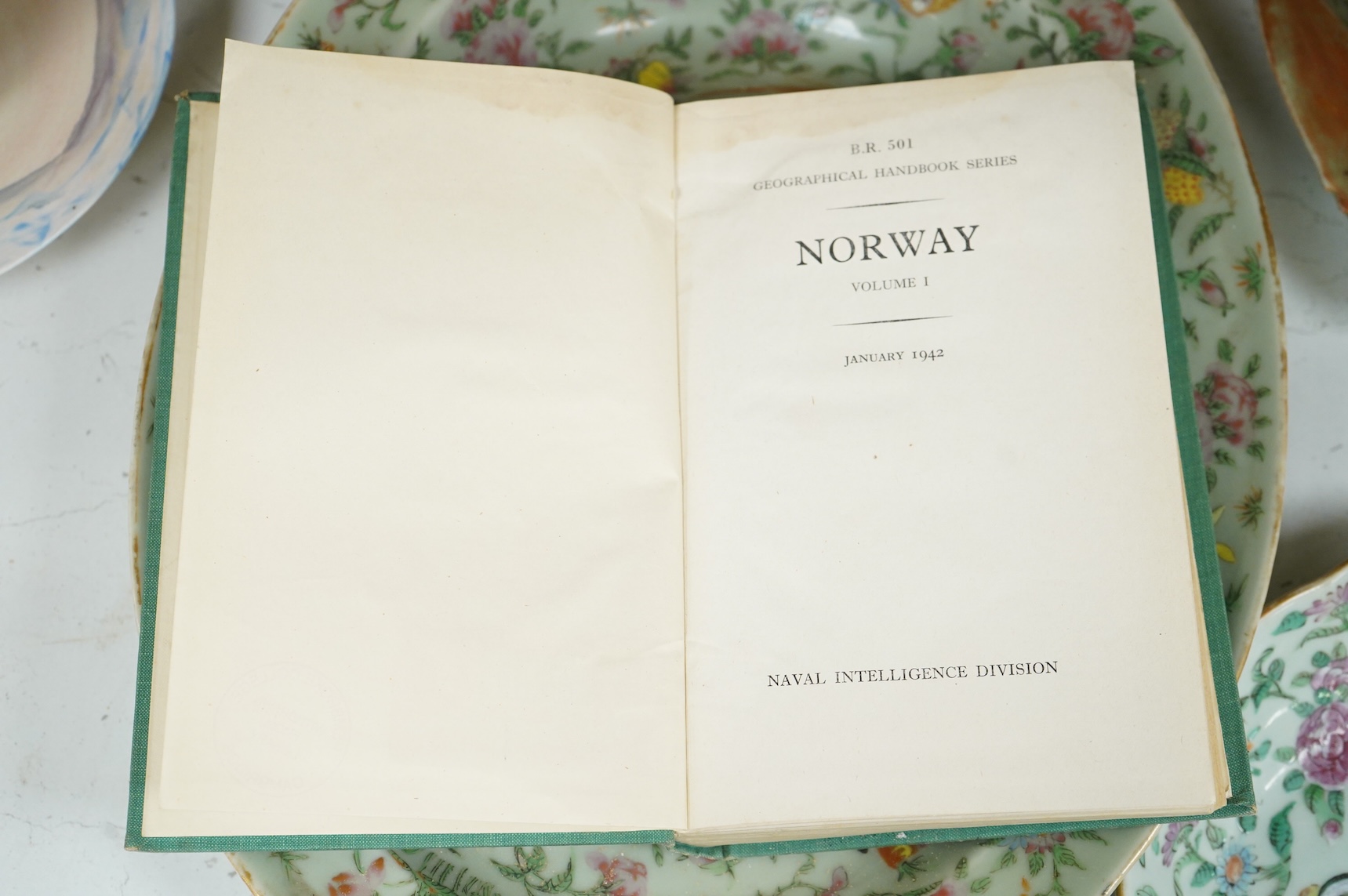 Naval Intelligence Division, Geographical Handbook Series - Denmark (1 pocket map), 1944; Norway (3 pocket maps), 2 vols., 1943-44. (3)